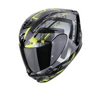 Scorpion EXO-391 Clutter, casco integrale M male Nero/Argento/Giallo Fluo