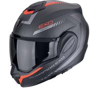 Scorpion Casco Moto Modulare EXO-TECH EVO CARBON COSY Nero opaco/Grigio/Rosso XS