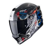 Casco moto integrale Scorpion COVERT FX SKULLZ nero-grigio-rosso 2XL