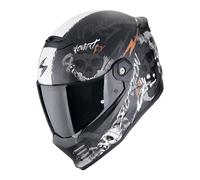 casco scorpion covert fx skullz - nero opaco / grigio S
