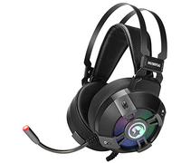 Scorpion - Casques de jeu - Modèle Ma-HG9015G - Son virtuel 7.1 - Microphone flexible - Son puissant et sons aiguës - Rétro-éclairage Rainbound - Design de haute qualité - Noir