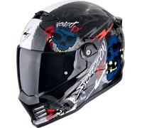 Scorpion Covert FX Skullz, casco integrale M male Nero/Grigio/Rosso/Blu