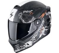Scorpion Covert FX Skullz, casco integrale M male Opaco Nero/Grigio/Oro