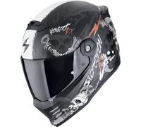 Scorpion Covert FX Skullz Casco, nero-grigio-arancione, taglia XL per maschi