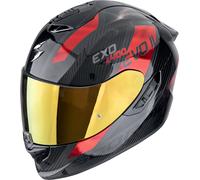 Scorpion EXO-1400 Evo Air II Carbon Platted, casco integrale S male Nero/Rosso
