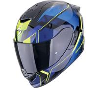 Scorpion EXO-1400 Evo II Air Intensio Casco, nero/blu/giallo, Taglia XXL (63/64)