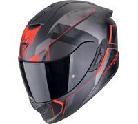 Scorpion EXO-1400 Evo II Air Intensio Casco, nero opaco/rosso, Taglia XXL (63/64)