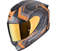 Scorpion EXO-1400 Evo II Air Linart Casco, nero-arancione, taglia L per maschi