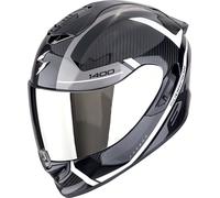 Scorpion EXO-1400 Evo II Carbon Air Enko Casco, nero-bianco-argento, taglia 2XL per maschi