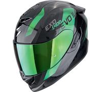 Casco EXO-1400 EVO 2 CARBON AIR PLATTED Nero Verde SCORPION - UE: 2XL