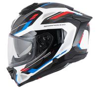 Scorpion EXO 1500 Air Sleek Casco Integrale Moto Fibra Nero/Bianco/Rosso M (57)