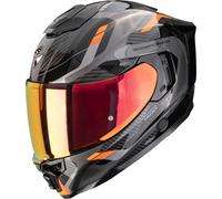 Scorpion Exo-1500 Air Sleek Casco integrale, nero/grigio/arancione, Taglia L (59/60)
