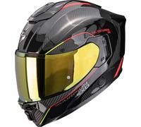 Scorpion Exo-1500 Carbon Air Mundi Casco integrale, nero/rosso/giallo, Taglia XL (61/62)