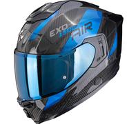 Scorpion Exo-1500 Carbon Air Platted Casco integrale, nero/blu, Taglia XS (53/54)