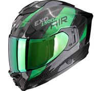 Scorpion EXO-1500 Carbon Air Platted, casco integrale XXL female Nero/Verde