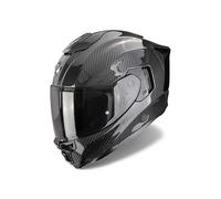 Scorpion EXO-1500 Carbon Air Casco Integrale in Fibra di Carbonio Ultra TCT Nero. ECE 22.06, Visiera Trasparente + Fumè, Pinlock MaxVision, AirFit, Interni KwikWick3 (M)