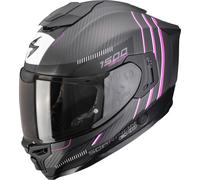 Scorpion Exo-1500 Carbon Air Zity Casco integrale, nero-rosa, taglia XS per maschi