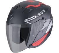 Scorpion Exo-230 Band Casco Jet, nero-rosso, taglia L per maschi