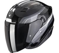 Scorpion Casco da moto aperto EXO-230 Hipe Nero-Argento Taglia M