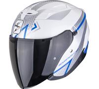 Scorpion EXO-230 Loop Casco Aperto, bianco/grigio/blu, Taglia S (55/56)
