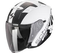 Scorpion Exo-230 QR Casco Jet, nero-bianco, taglia M per maschi