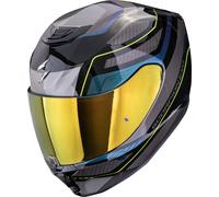 Scorpion Exo-391 Leo Casco integrale, nero-grigio-blu, taglia XL per maschi