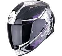 Scorpion EXO-491 Run Casco, bianco/nero/viola, Taglia XL (61/62)