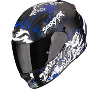 Scorpion Casco integrale da moto EXO-491 Spector Nero opaco Blu XS