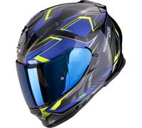 Scorpion EXO-491 Zumo, casco integrale XS female Nero/Blu/Giallo Fluo