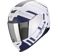 Scorpion Exo-520 Evo Air Banshee Casco, bianco-blu, taglia M per maschi