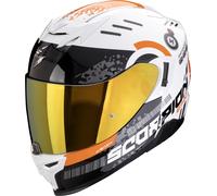 Scorpion EXO-520 Evo Air Titan, casco integrale M male Bianco/Arancione/Nero