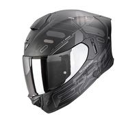 SCORPION EXO-530 AIR FOND CASCO MOTO INTEGRALE NERO OPACO ARGENTO