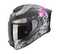 Scorpion EXO-530 Air Hadji Casco Da Moto (Nero Opaco/Rosa/Grigio) Taglia: S (55)