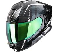 Scorpion Exo-530 Air Theras Casco integrale, nero-bianco-verde, taglia XS per maschi