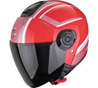 Scorpion Exo-City II Cosmos Casco Aperto, rosso/bianco/nero, Taglia M (57/58)