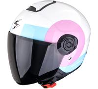 Scorpion EXO-City II Sheer, casco aperto M female Bianco/Rosa/Azzurro