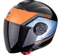 Scorpion EXO-City II Vita, casco aperto M female Nero/Blu/Arancione