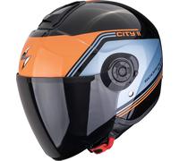 Scorpion Casco da moto jet EXO-CITY II Vita Nero/Blu/Arancione Taglia L