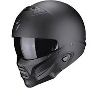 Scorpion Exo Combat 2 Solid Matt Black | Casco Moto Integrale e Jet con Mentone Rimovibile | Omologato ECE 22.06 (L)