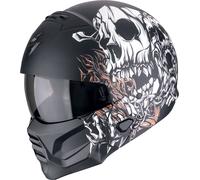 Scorpion EXO-Combat II Genesis, casco modulare XS male Opaco Nero/Bianco/Oro