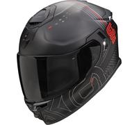 Scorpion EXO-GT SP Air Techlane Casco, nero-grigio-rosso, taglia 2XL per maschi