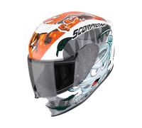 Scorpion EXO-JNR Air The4Elements Casco Moto (Bianco/Blu / Arancione) TG: XL