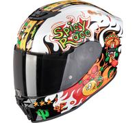 Casco da moto per bambini Scorpion EXO-JNR Air Yucatan bianco-arancione-nero M