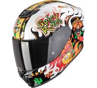 Casco da moto per bambini Scorpion EXO-JNR Air Yucatan bianco-arancione-nero M