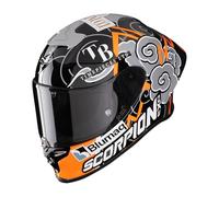Scorpion EXO-R1 Evo Air FIM Racing#1 Aron 2024, casco integrale S female Nero/Grigio/Arancione