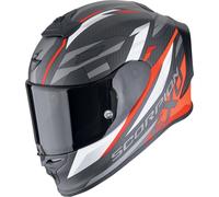 Scorpion EXO R1 Evo Carbon Air Runner Casco, nero-bianco-rosso, taglia M per maschi