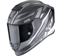 Scorpion EXO R1 Evo Carbon Air Runner Casco, nero opaco/bianco, Taglia L (59/60)