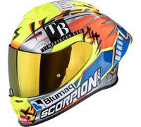 Casco integrale da moto Scorpion EXO-R1 EVO II Air Aron Misano Argento-Giallo Fluo-Blu S