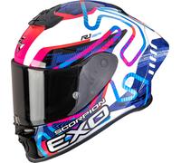 Scorpion EXO-R1 Evo II Air Cornering, casco integrale XL female Bianco/Blu/Fucsia