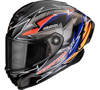 Scorpion Casco integrale da moto EXO-RACE Air Move On FIM2 Nero/Blu/Arancione Taglia L